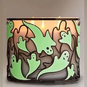 EUC Bath & Body Works Glow in the Dark Ghosts Candle Holder Sold Out
